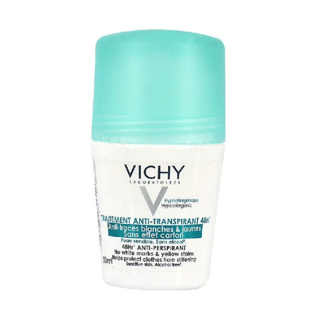 VICHY DEODORANT ROLL-ON DEODORANT AGAINST WHITE TRACE AND YELLOW SPOTS